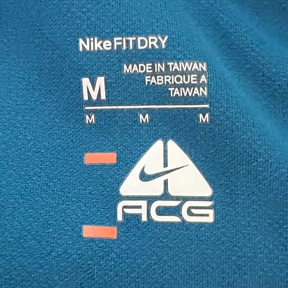 Nike ACG Jacket Womens Medium Teal Blue Fit Dry Quarter Zip‎ Workout Athleisure - Picture 5 of 8